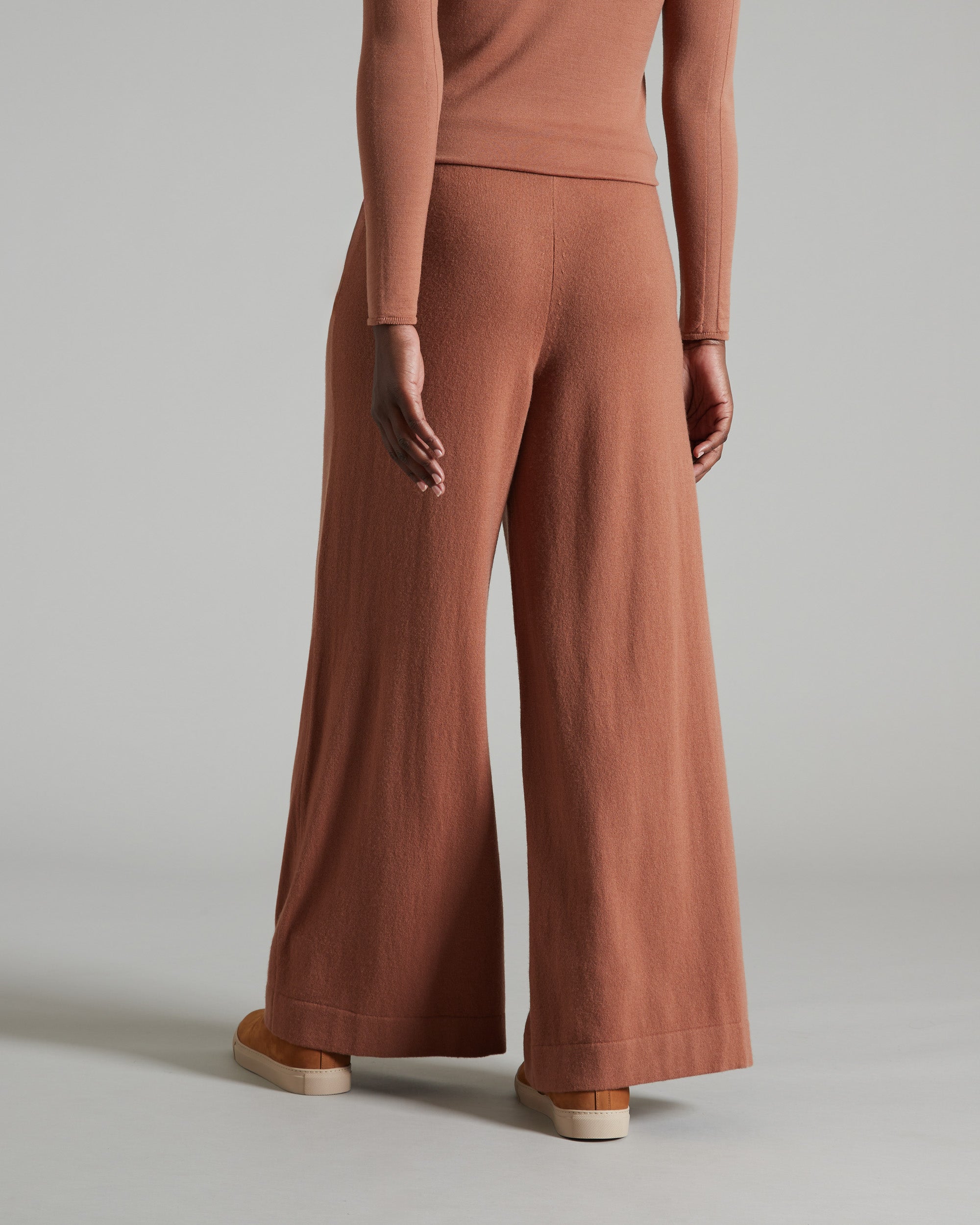 Brown Kid Cashmere trousers