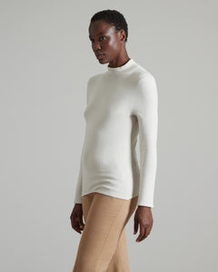 Beige cashmere and silk turtleneck sweater 2