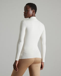 Beige cashmere and silk turtleneck sweater 4