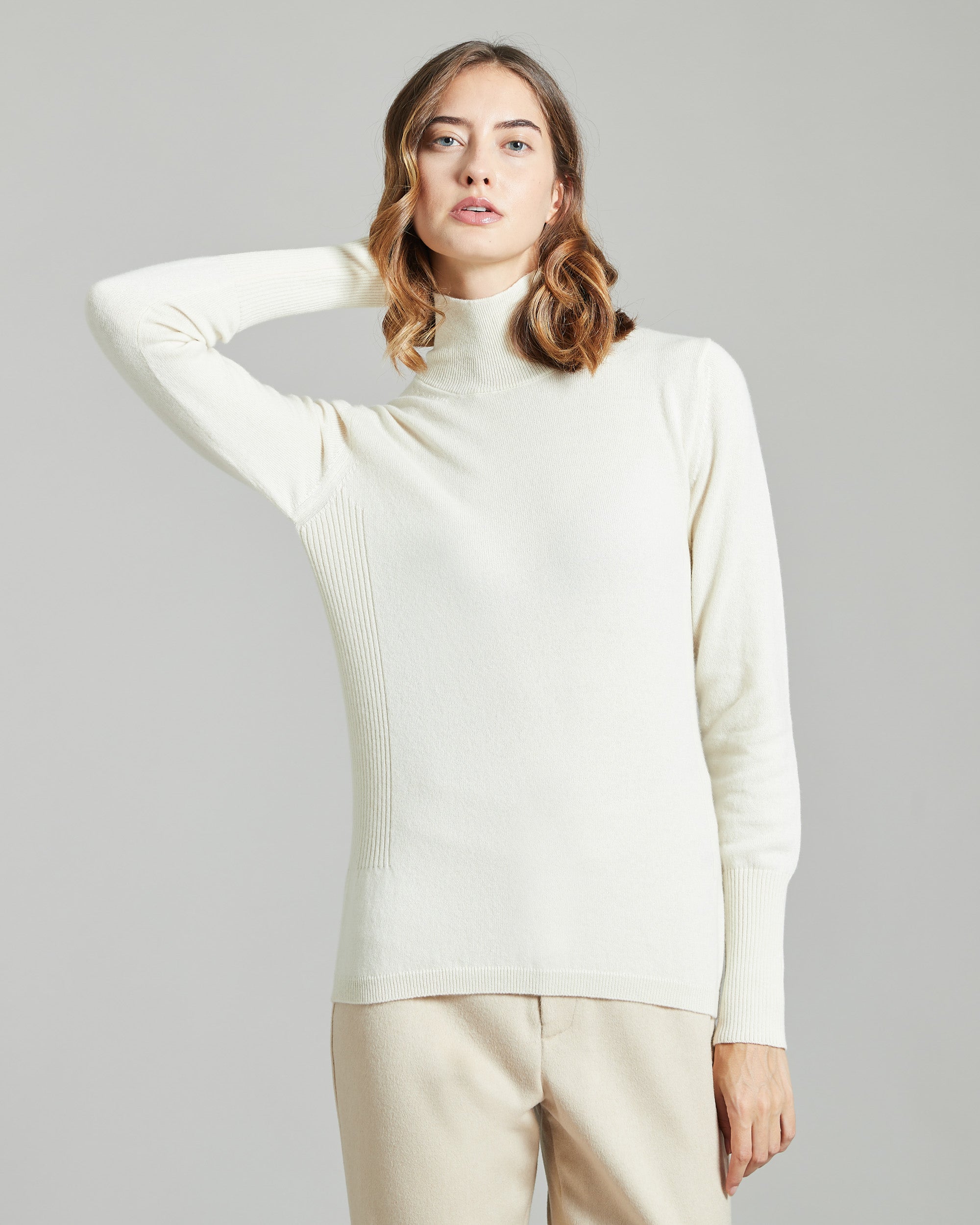 White Kid Cashmere turtleneck sweater