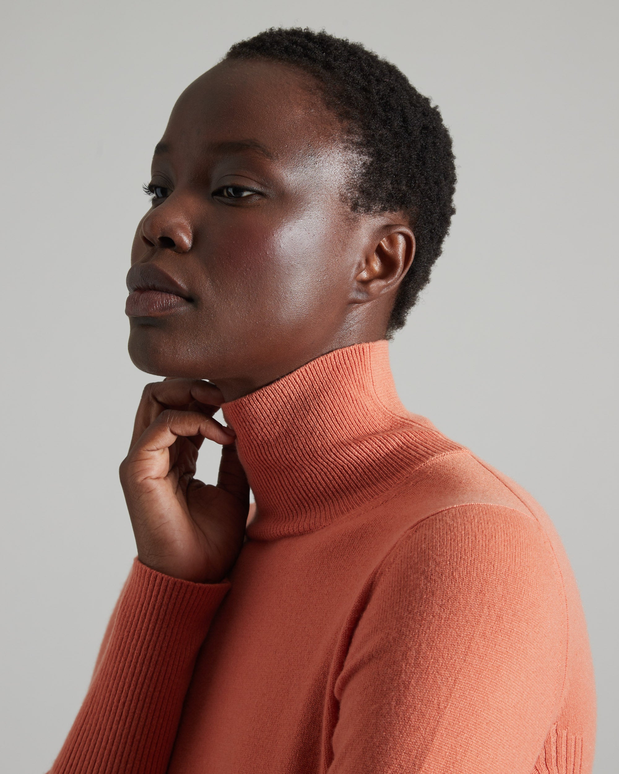 Orange Kid Cashmere turtleneck sweater