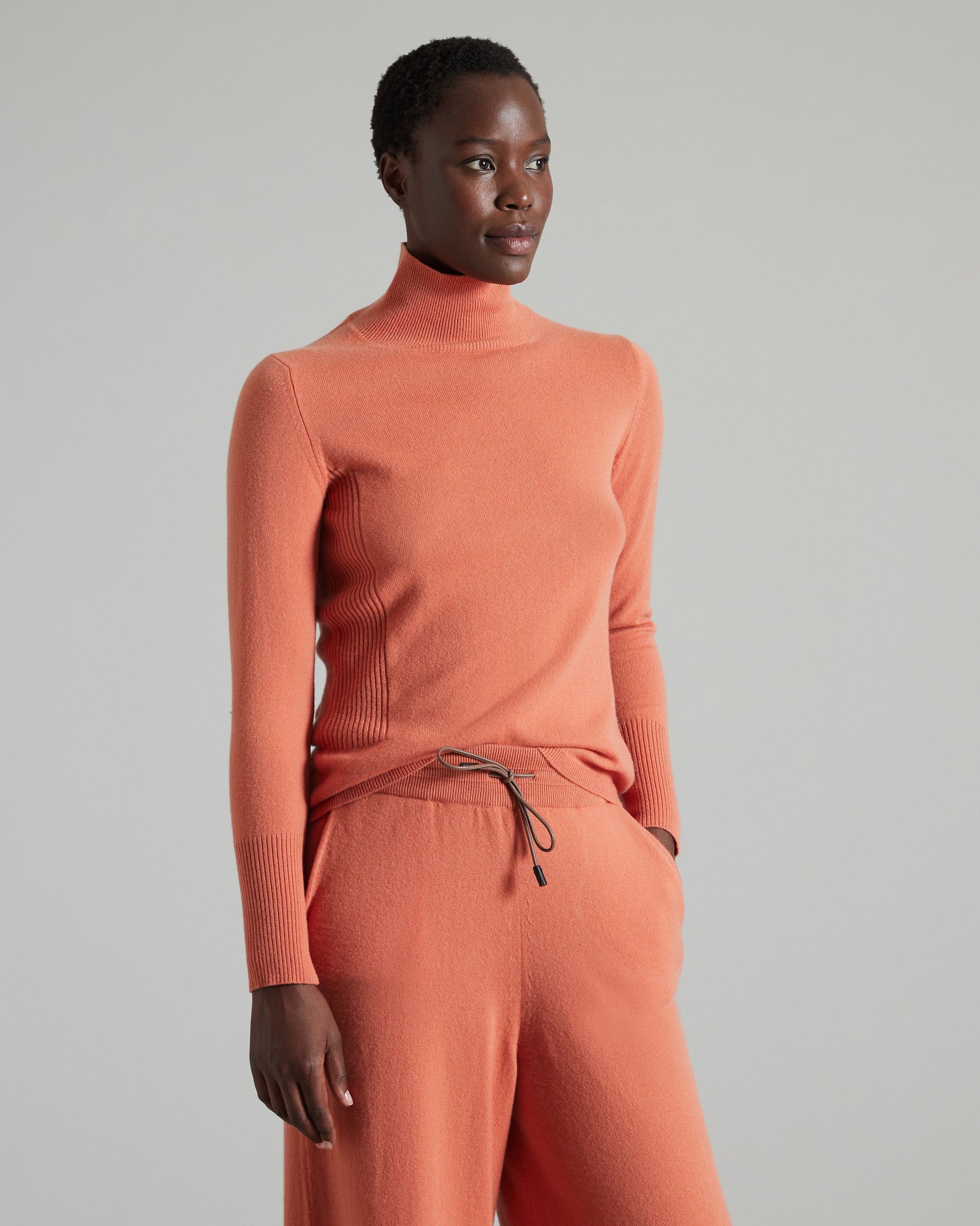 Orange Kid Cashmere turtleneck sweater