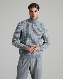 Dreidimensionaler Rollkragenpullover Kid cashmere