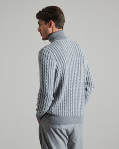 Three dimensional turtle-neck sweater in kid cashmere 4