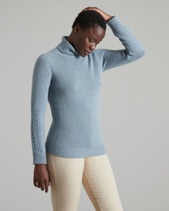 Light blue Kid Cashmere turtleneck sweater