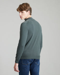 Cardigan Zip in Kid cashmere verde