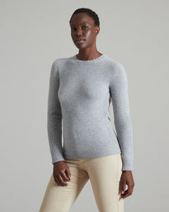 Grey kid cashmere crew-neck sweater 2