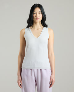 Tanktop aus grauem Kid Cashmere