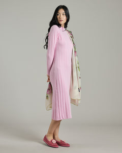 Long kid cashmere knitted dress