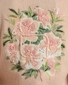Kid Cashmere v-neck with floral embroidery 3