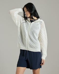 Kid Cashmere Mesh Cardigan