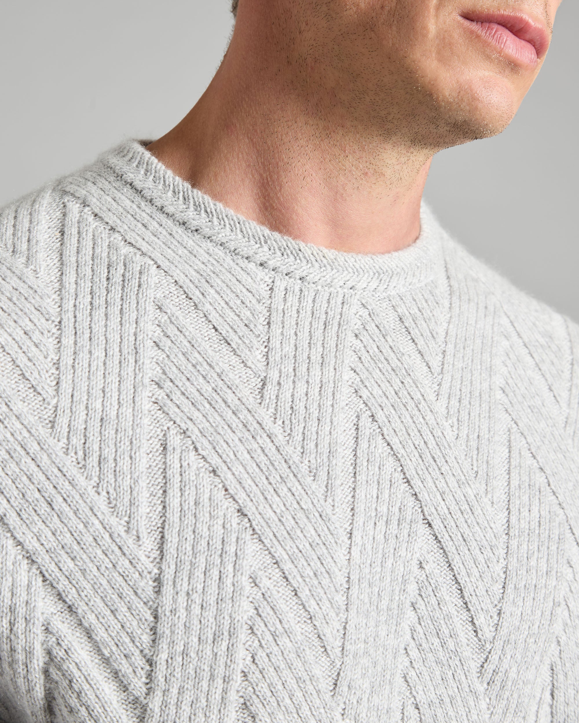 Maglia girocollo in Kid Cashmere grigia