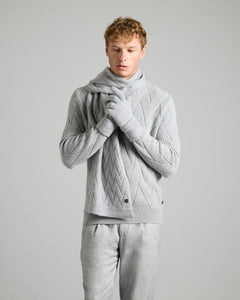 Maglia girocollo in Kid Cashmere grigia