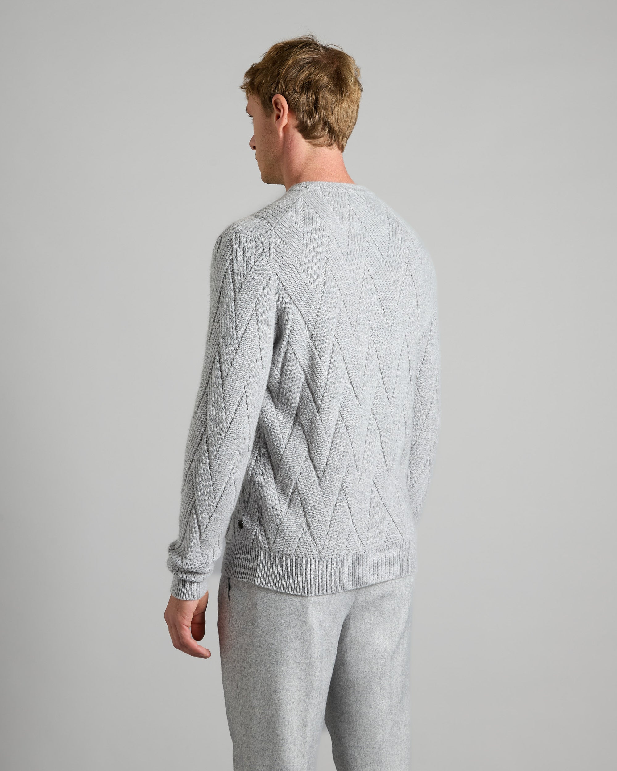 Maglia girocollo in Kid Cashmere grigia