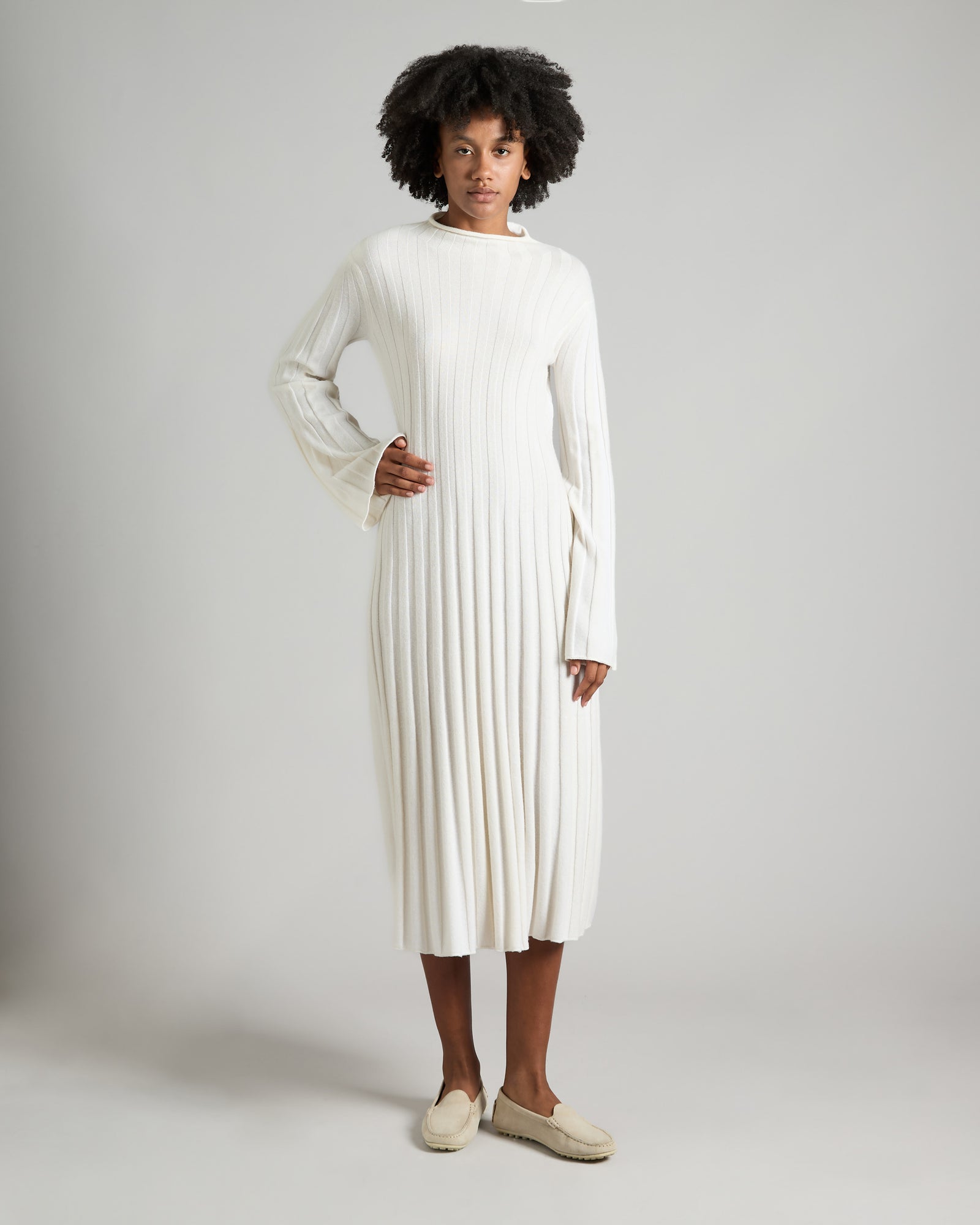Ribbed dress in Kid Cashmere 2