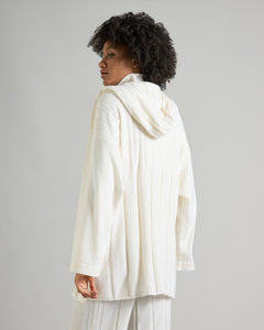 White ribbed cardigan in kid cashmere 4