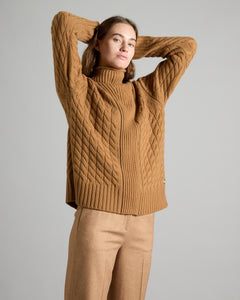 Kid Cashmere Braided Turtleneck