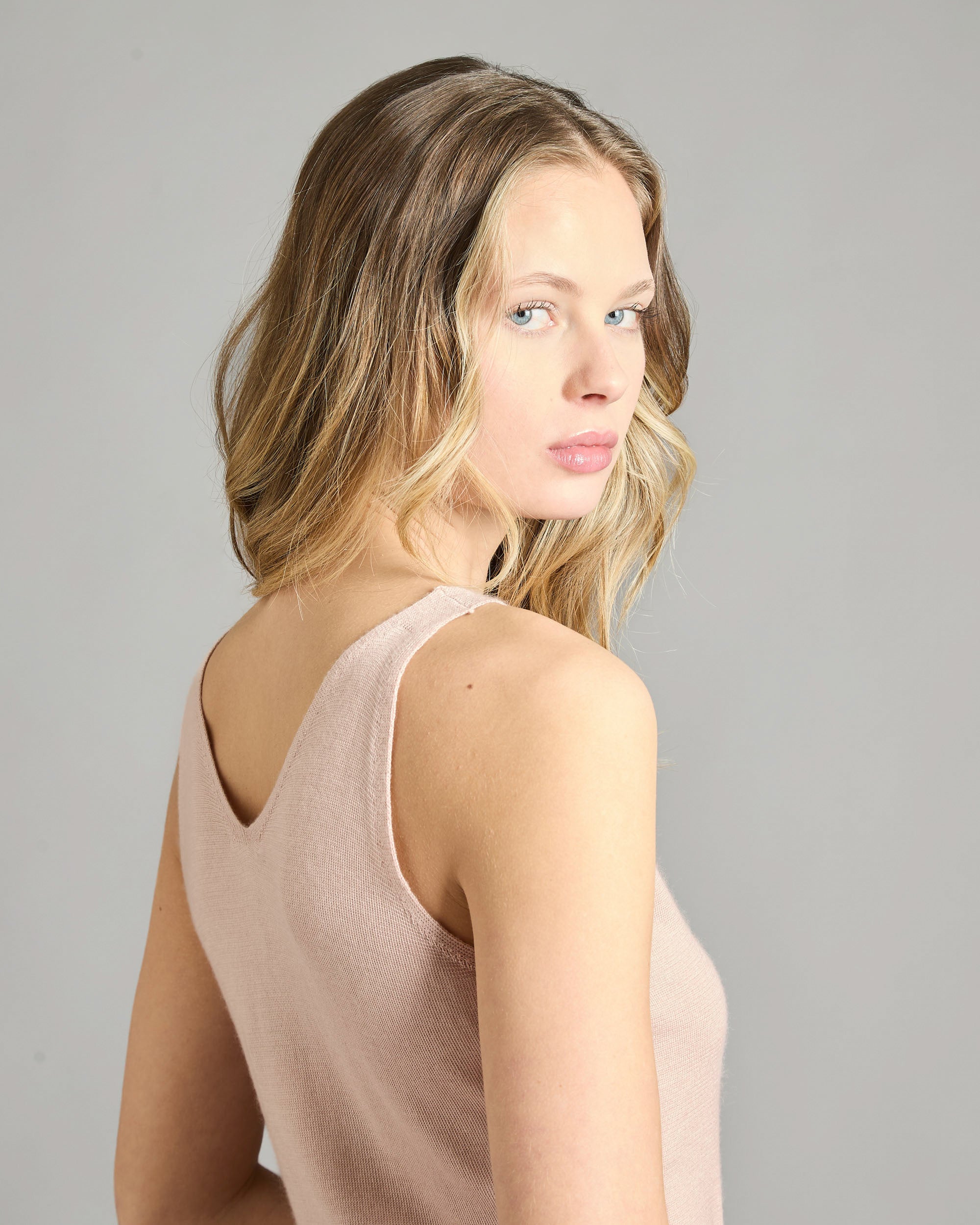 Pink Cashmere and Silk Top