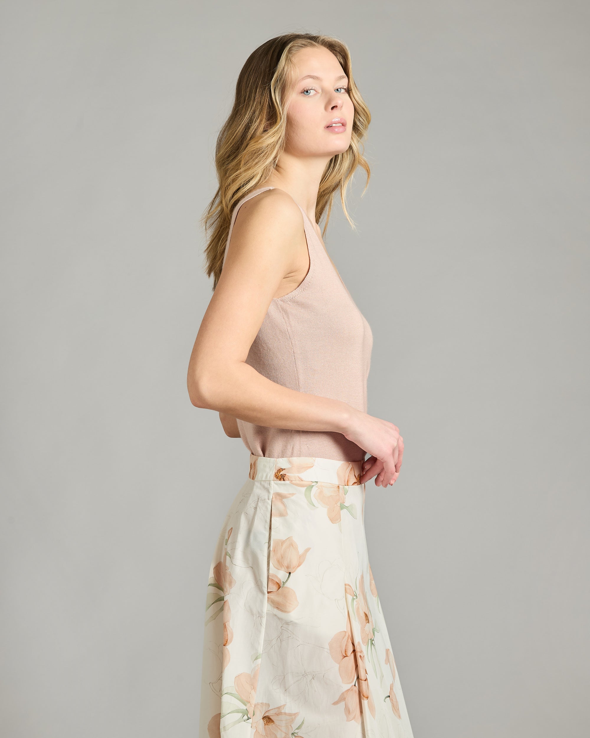 Pink Cashmere and Silk Top