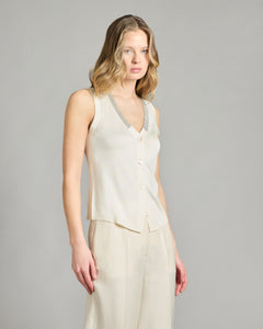 Pure silk vest