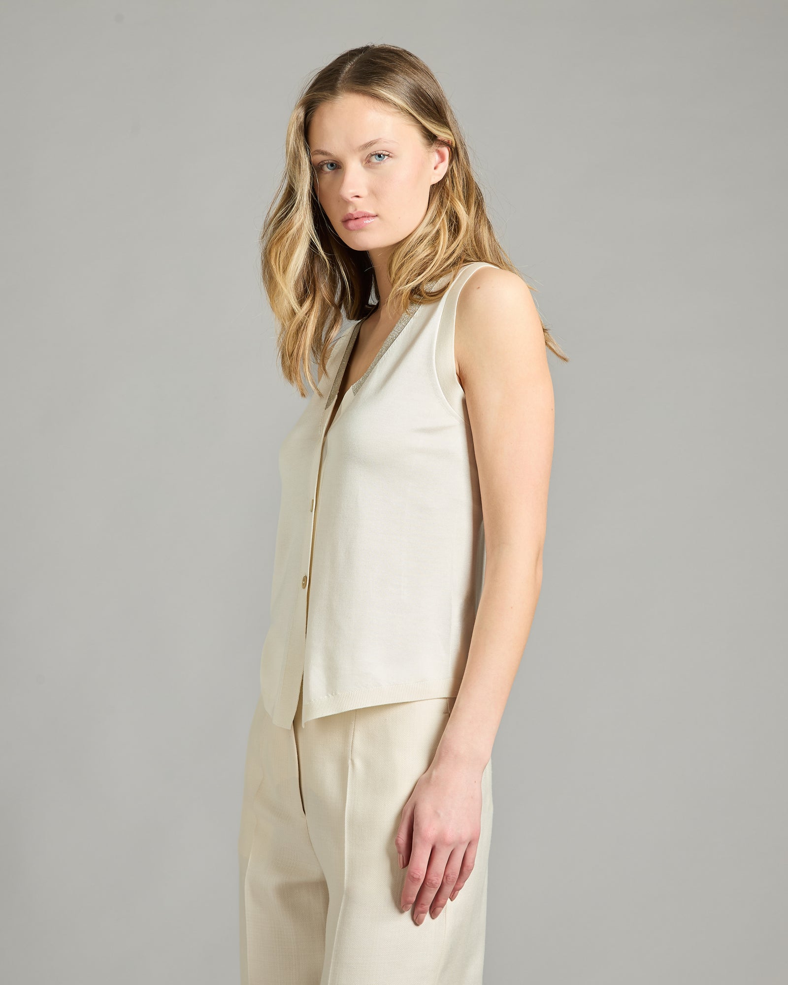Pure silk vest