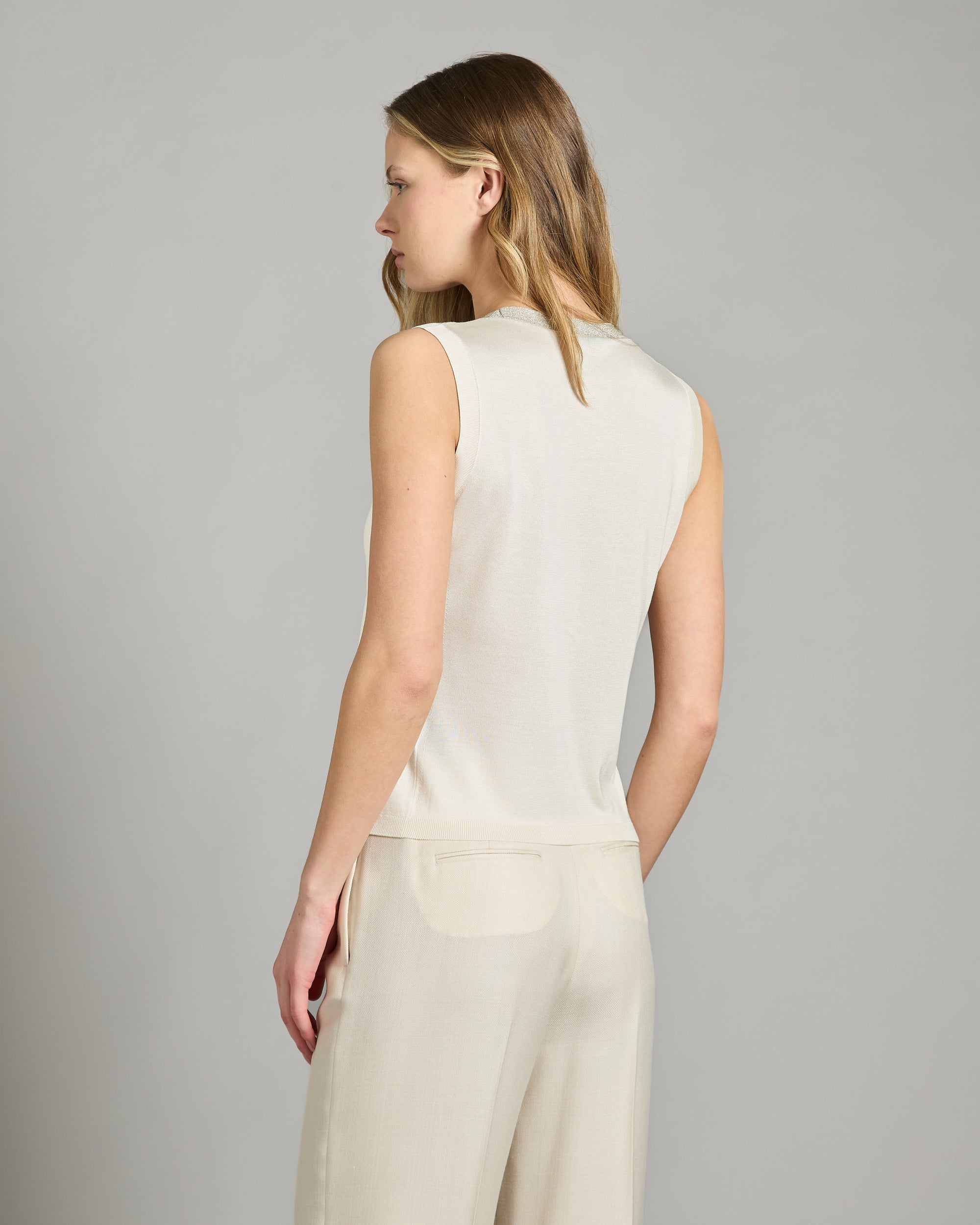Pure silk vest