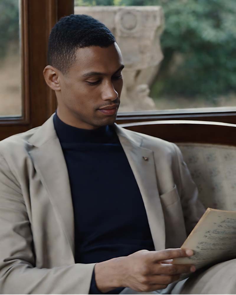 High-Neck Sweater in Cashmere 4.0