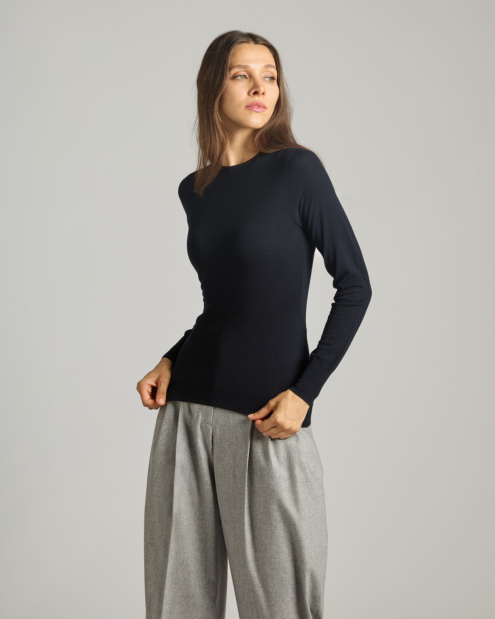 12.8 Kid Wool blue crewneck