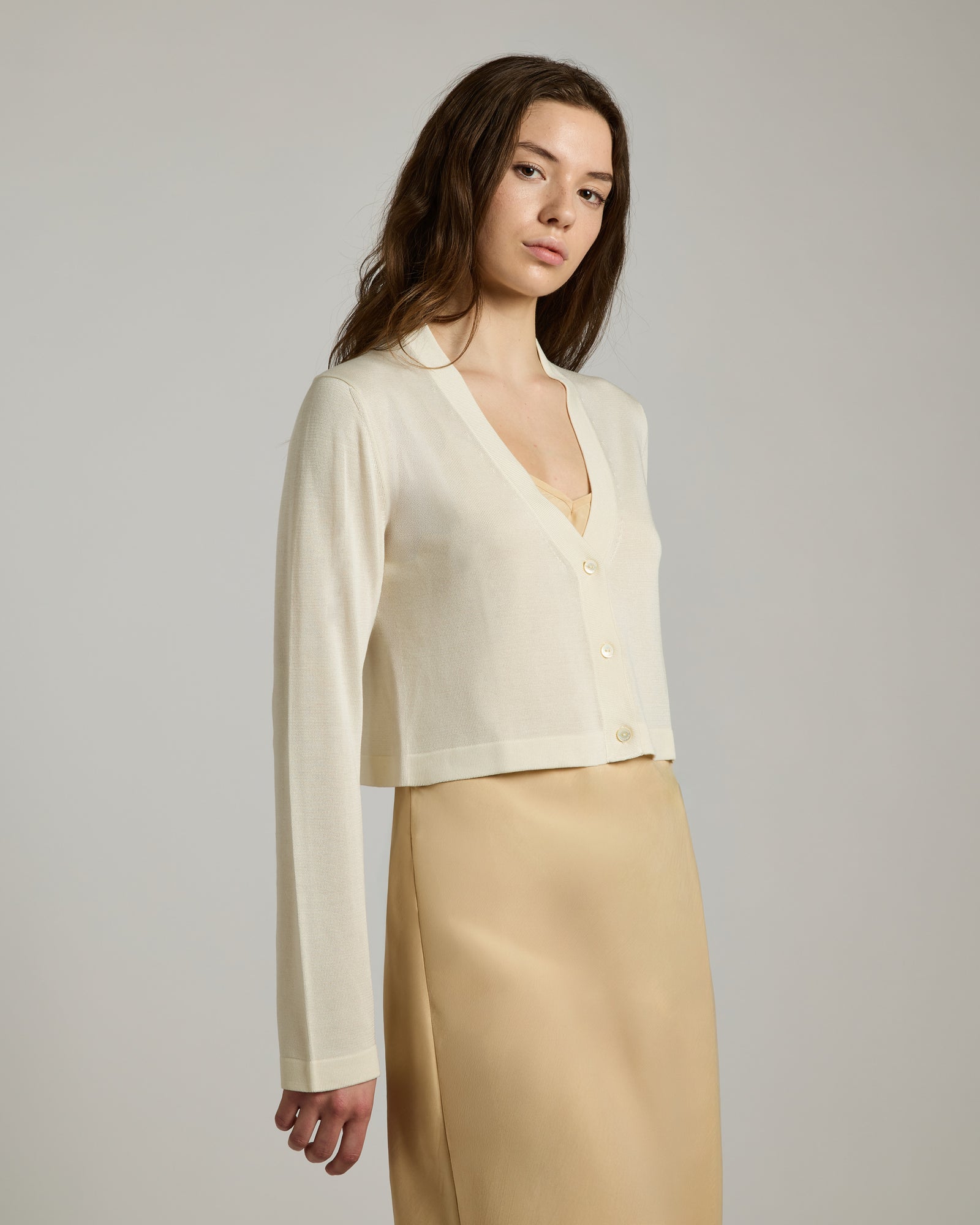 Pure silk cardigan