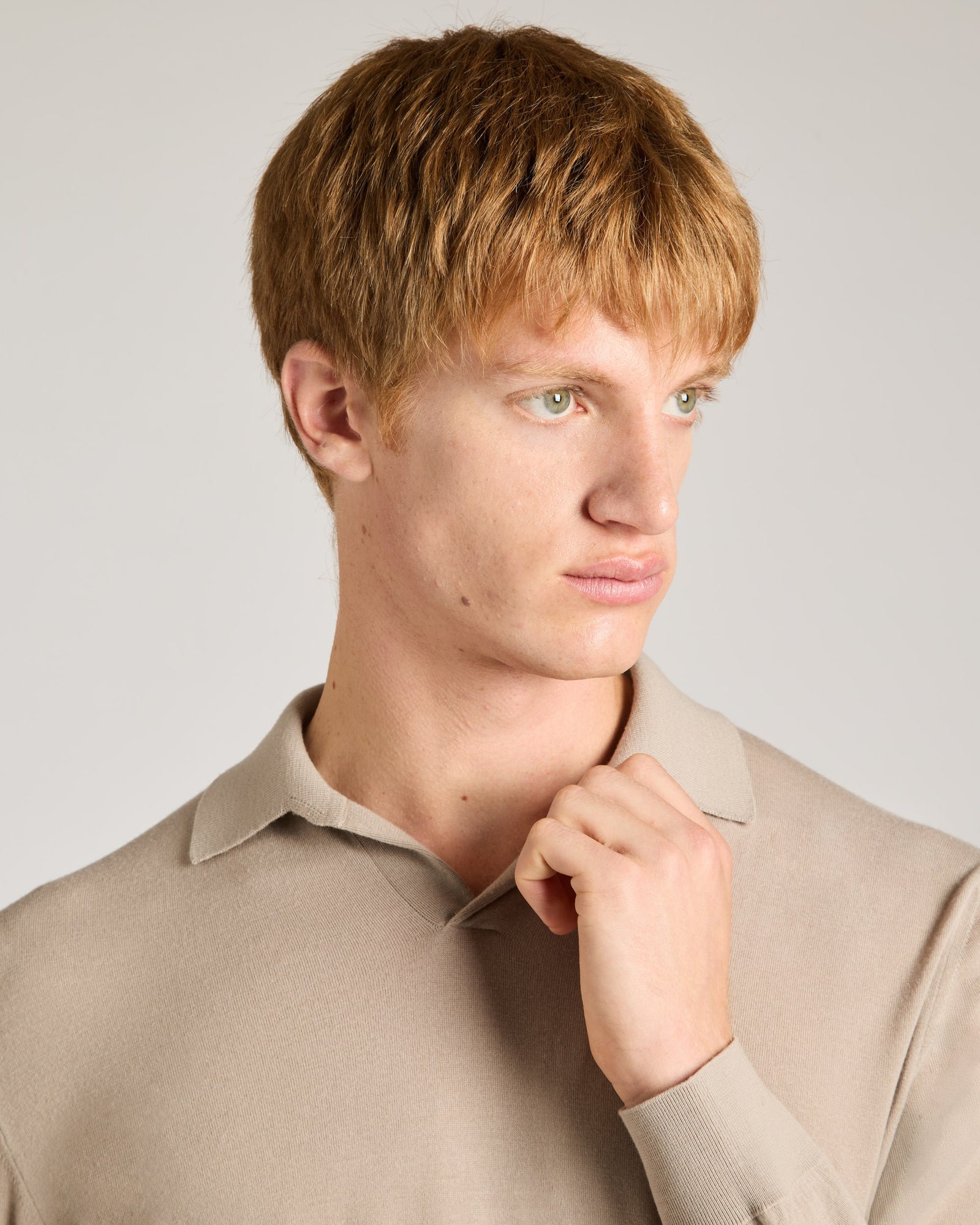 Wind neck Polo shirt in Kid wool 12.8 3