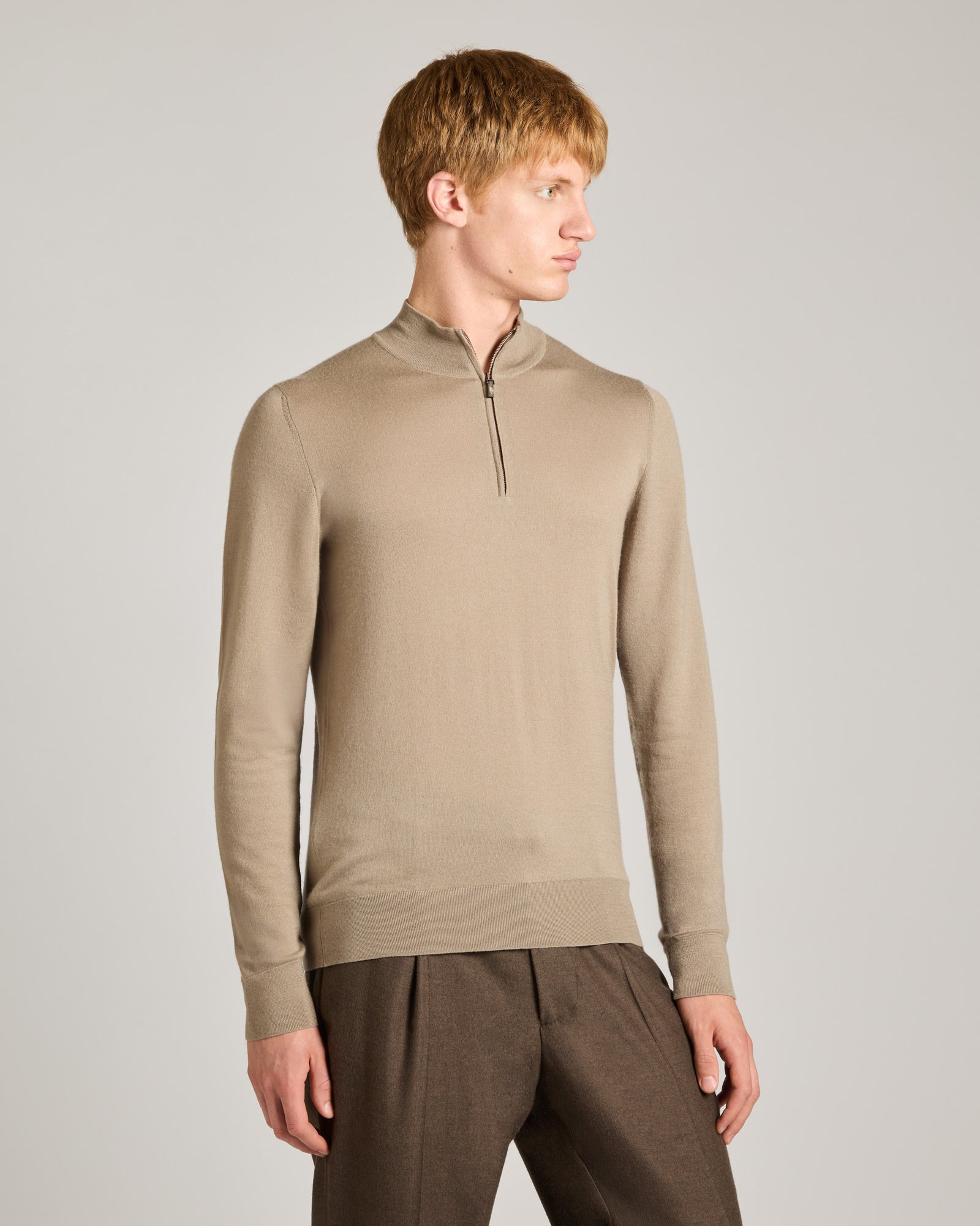 Zipped mock turtleneck Sweater in Cashmere 4.0 2