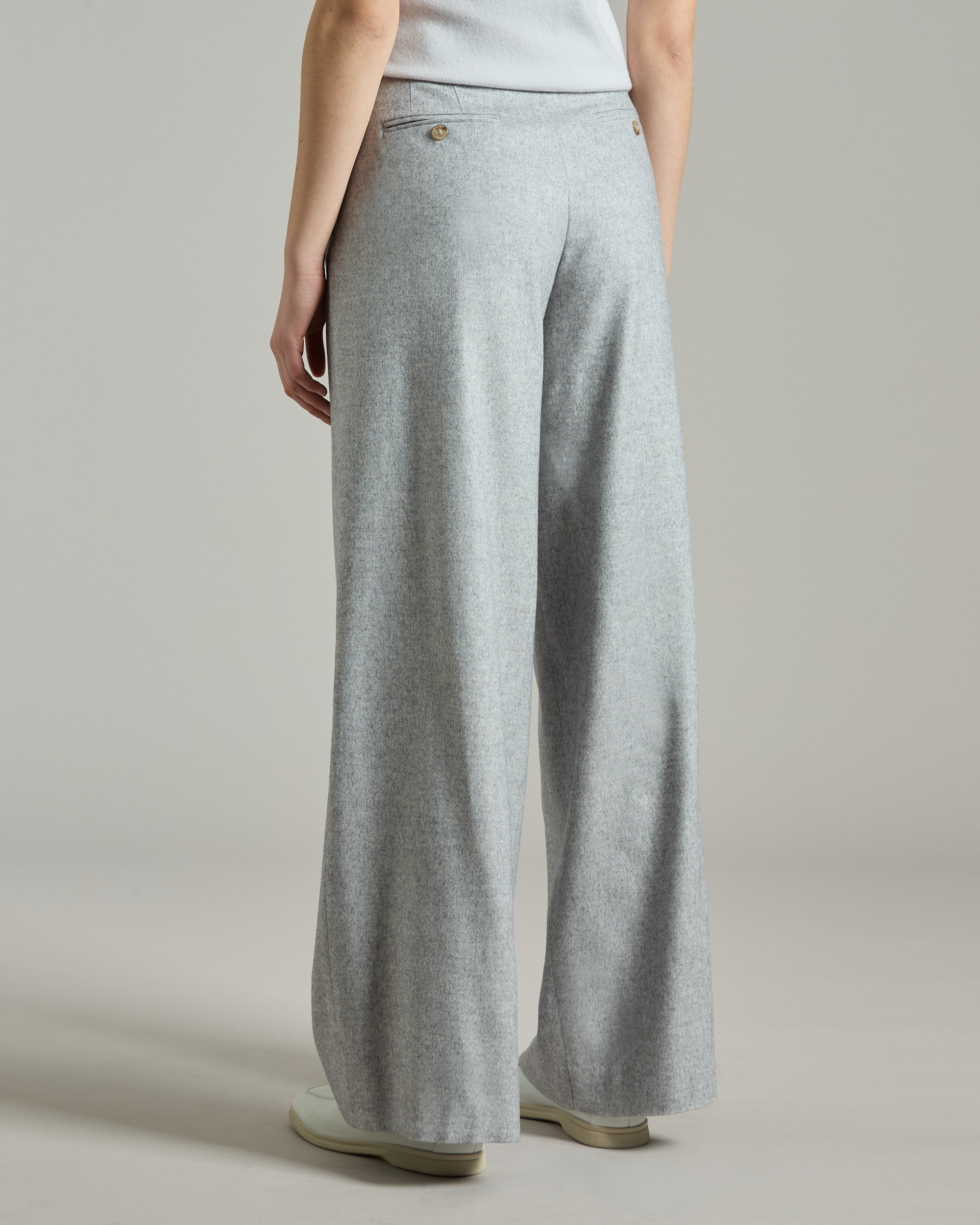 Gray Cashmere and Silk Pants