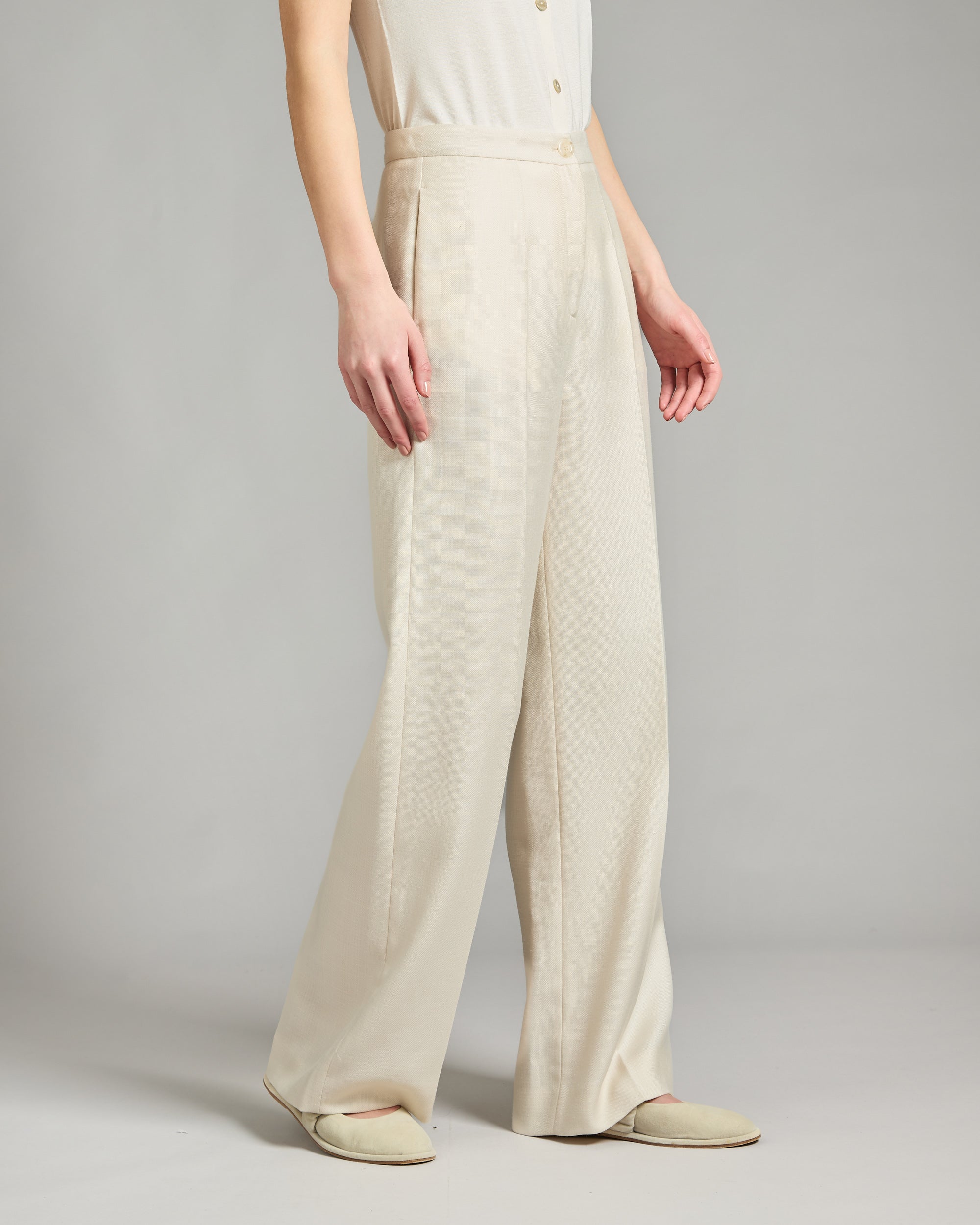 Canvas Cashmere Trousers 2