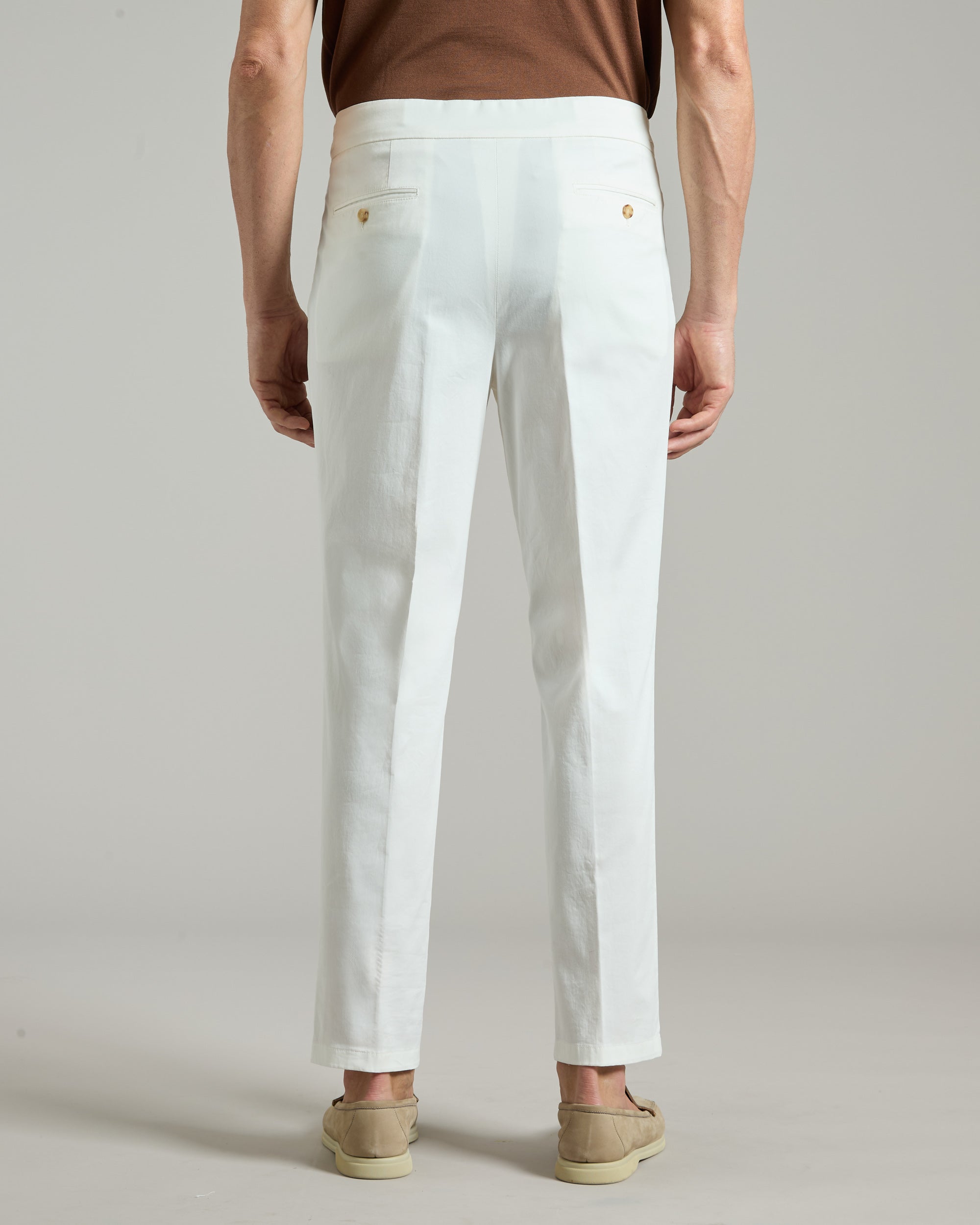 Pantalone in cotone bianco