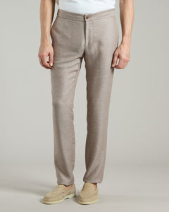 Pantalone in Summer Cashmere 4.0 marrone