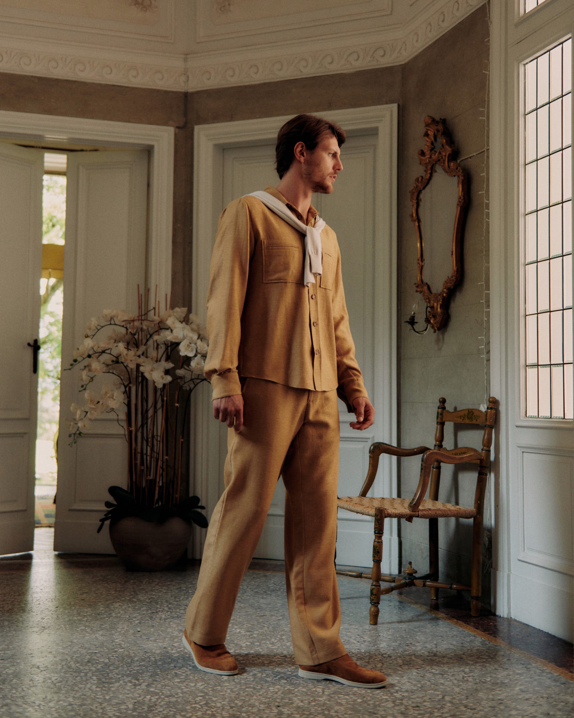 Ochre pants in Summer Cashmere 4.0