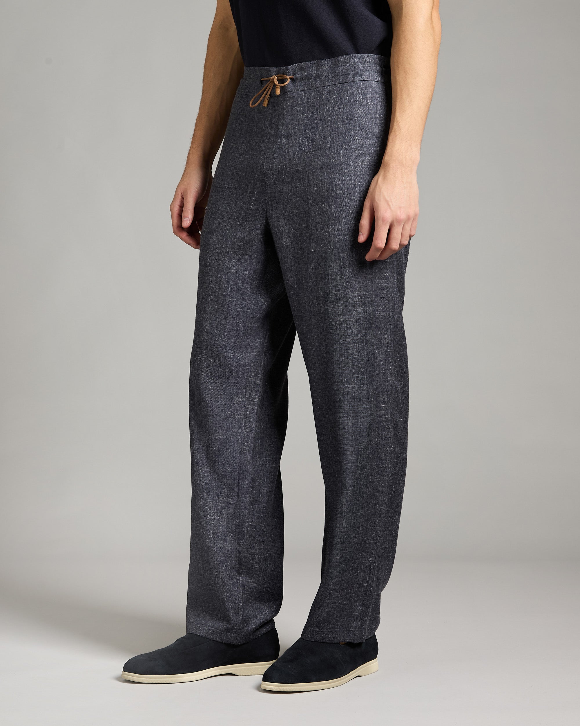 Blue Denim Trousers in Cashmere Canvas 2