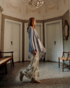 Herbarium Print Cotton and Silk Pants