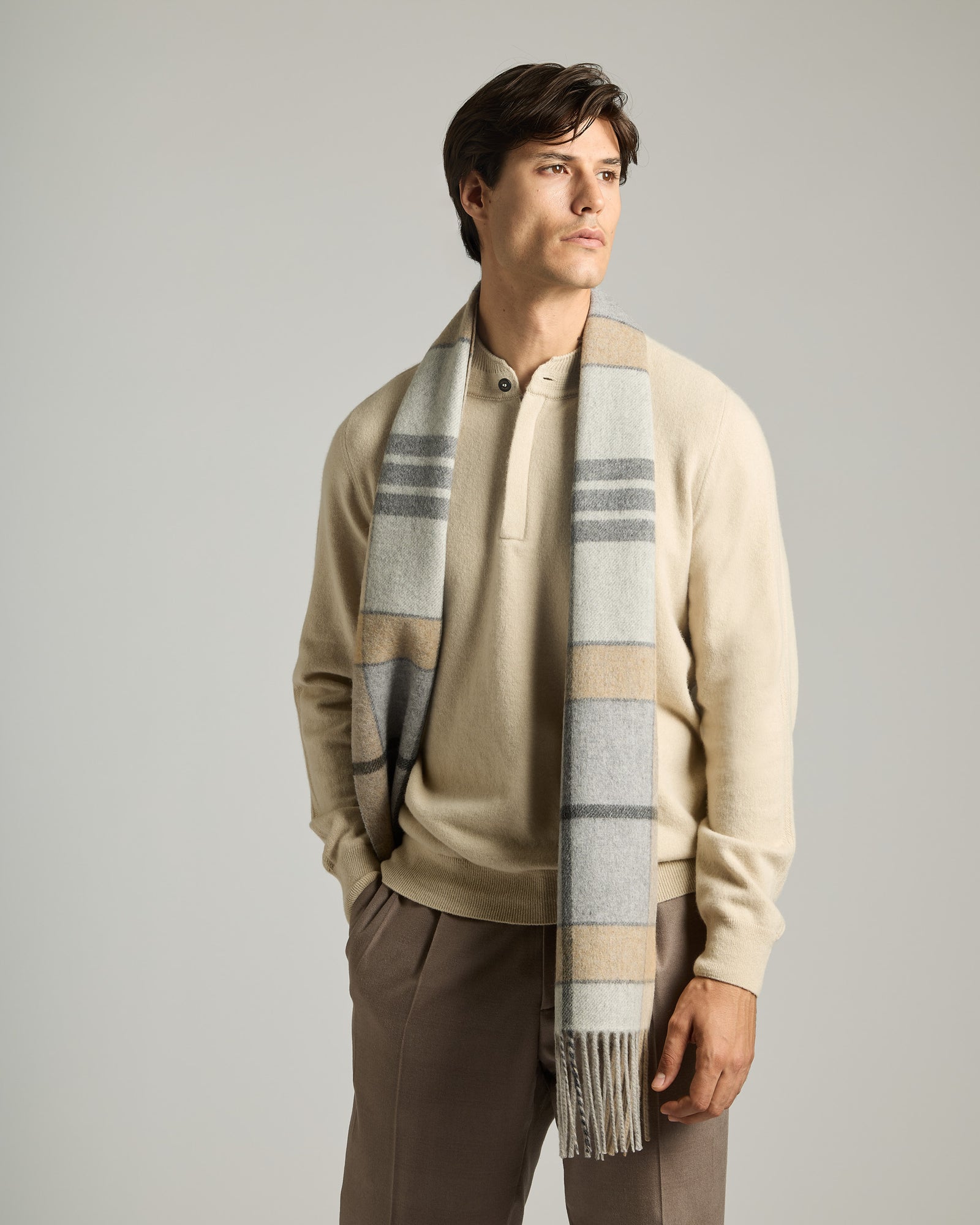 Check Pure Cashmere Scarf