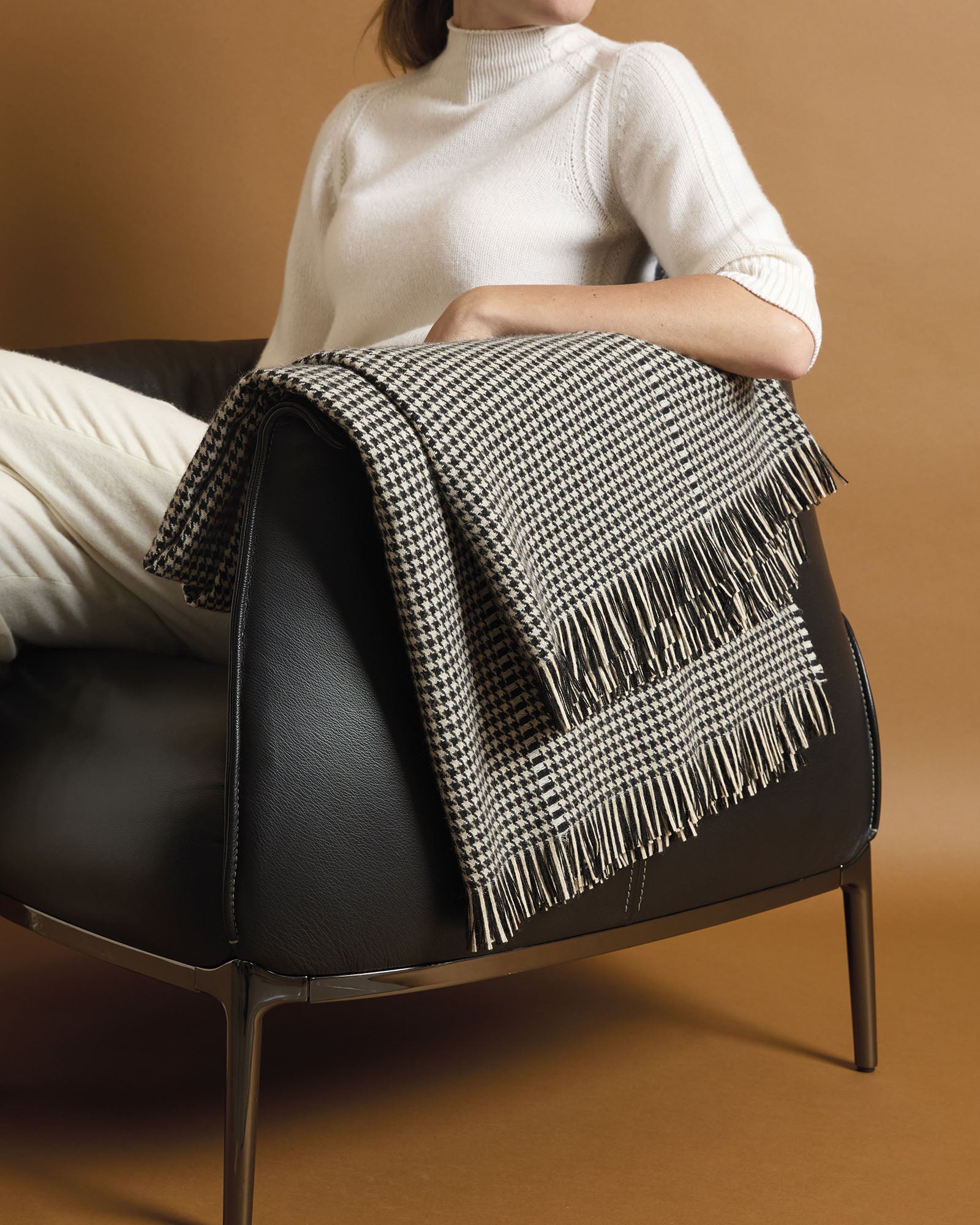 Pure cashmere plaid