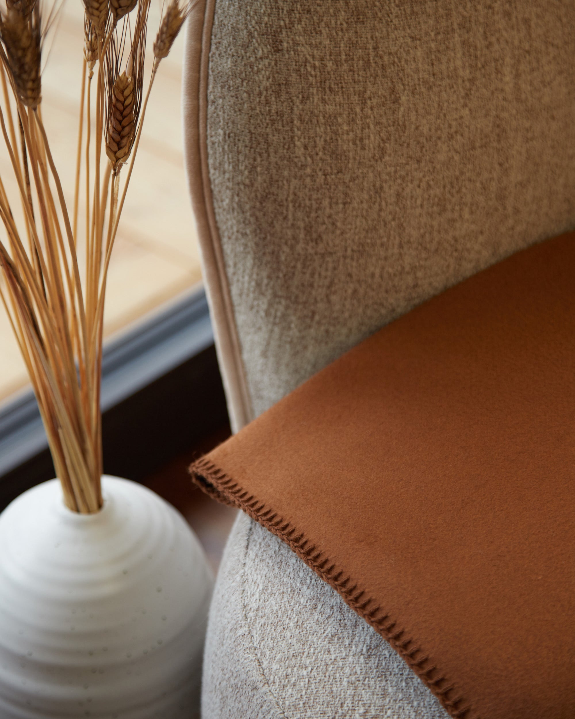 Brown pure cashmere plaid 2