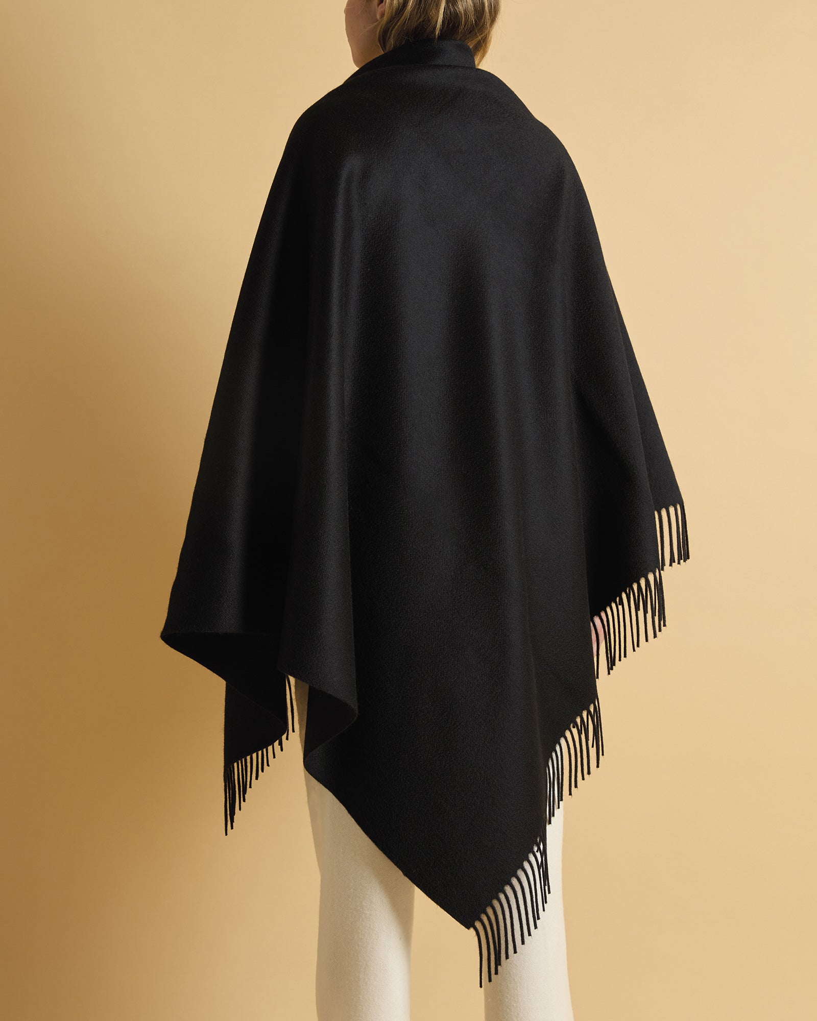 Black pure cashmere plaid 2