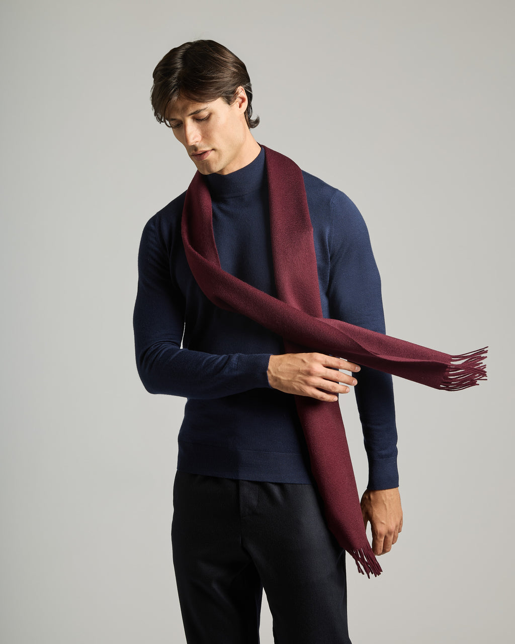 Bordeaux Pure Cashmere Scarf