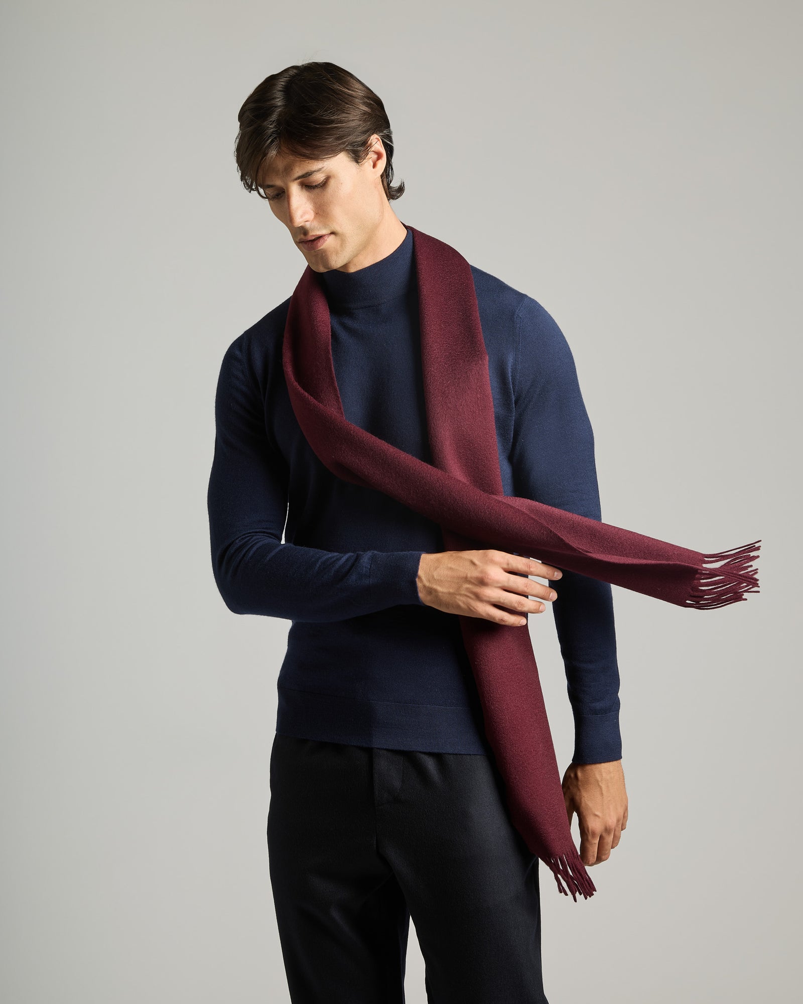 Bordeaux Pure Cashmere Scarf