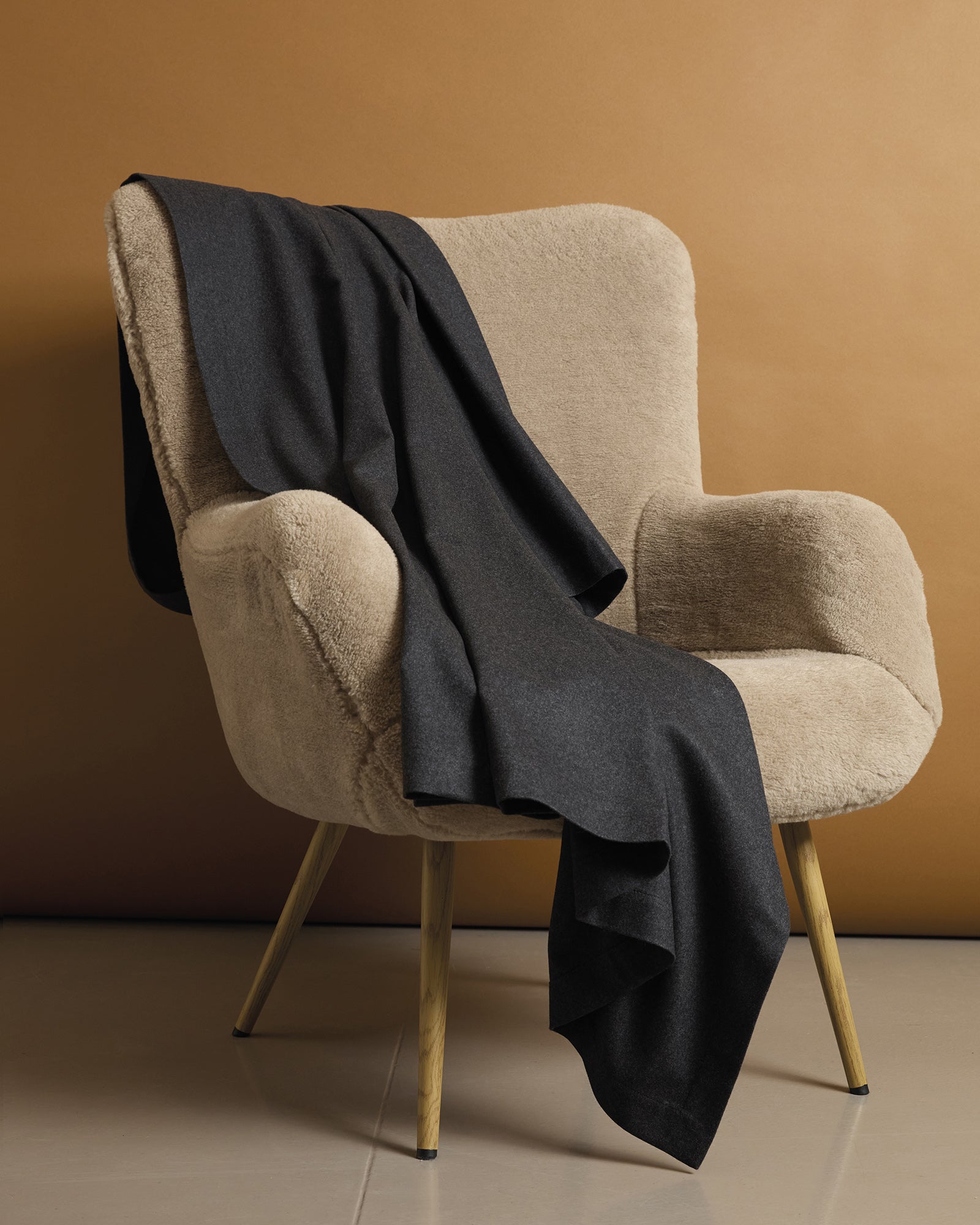 Grey pure cashmere plaid 2