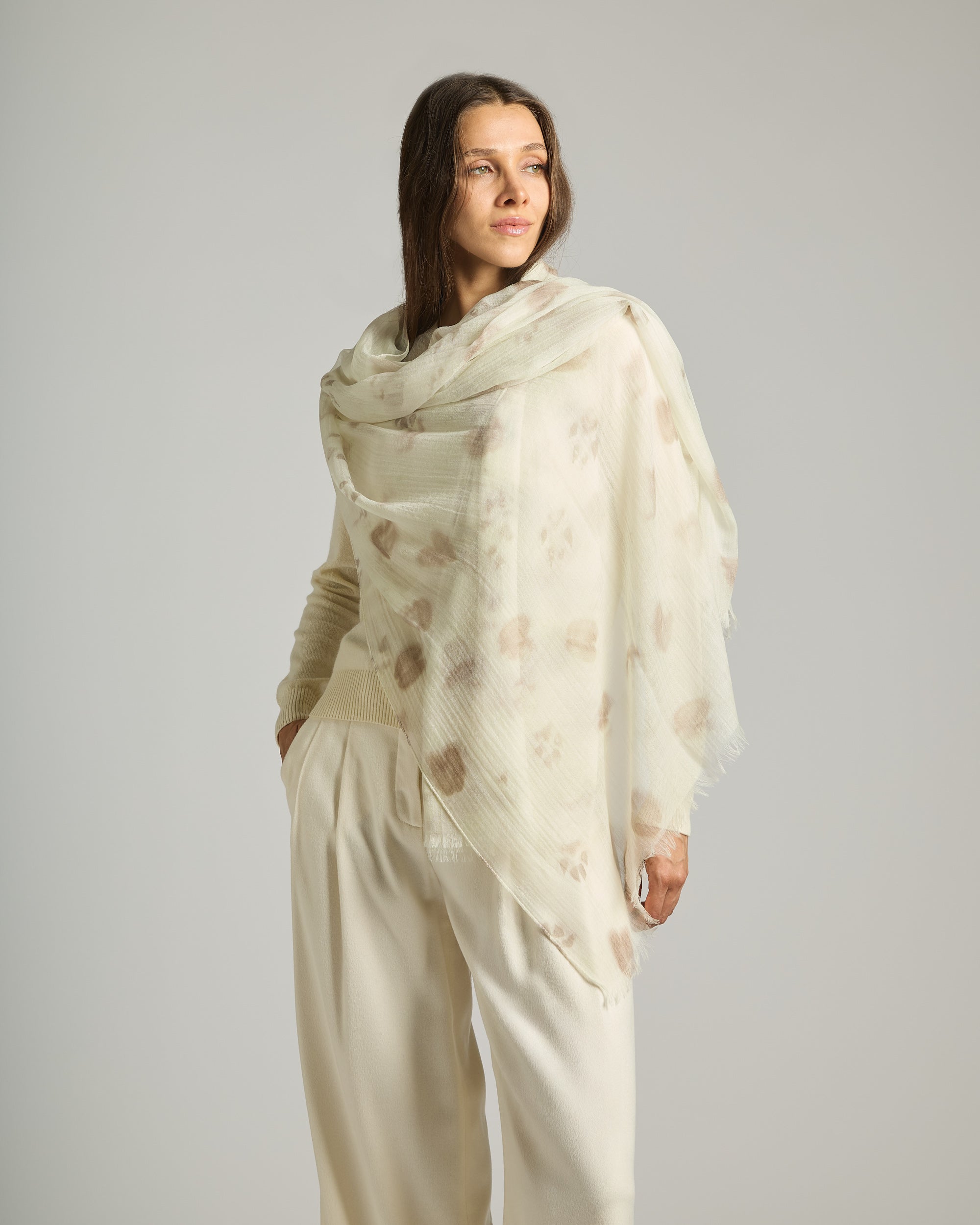 Orme Print Cashmere and Silk Stole