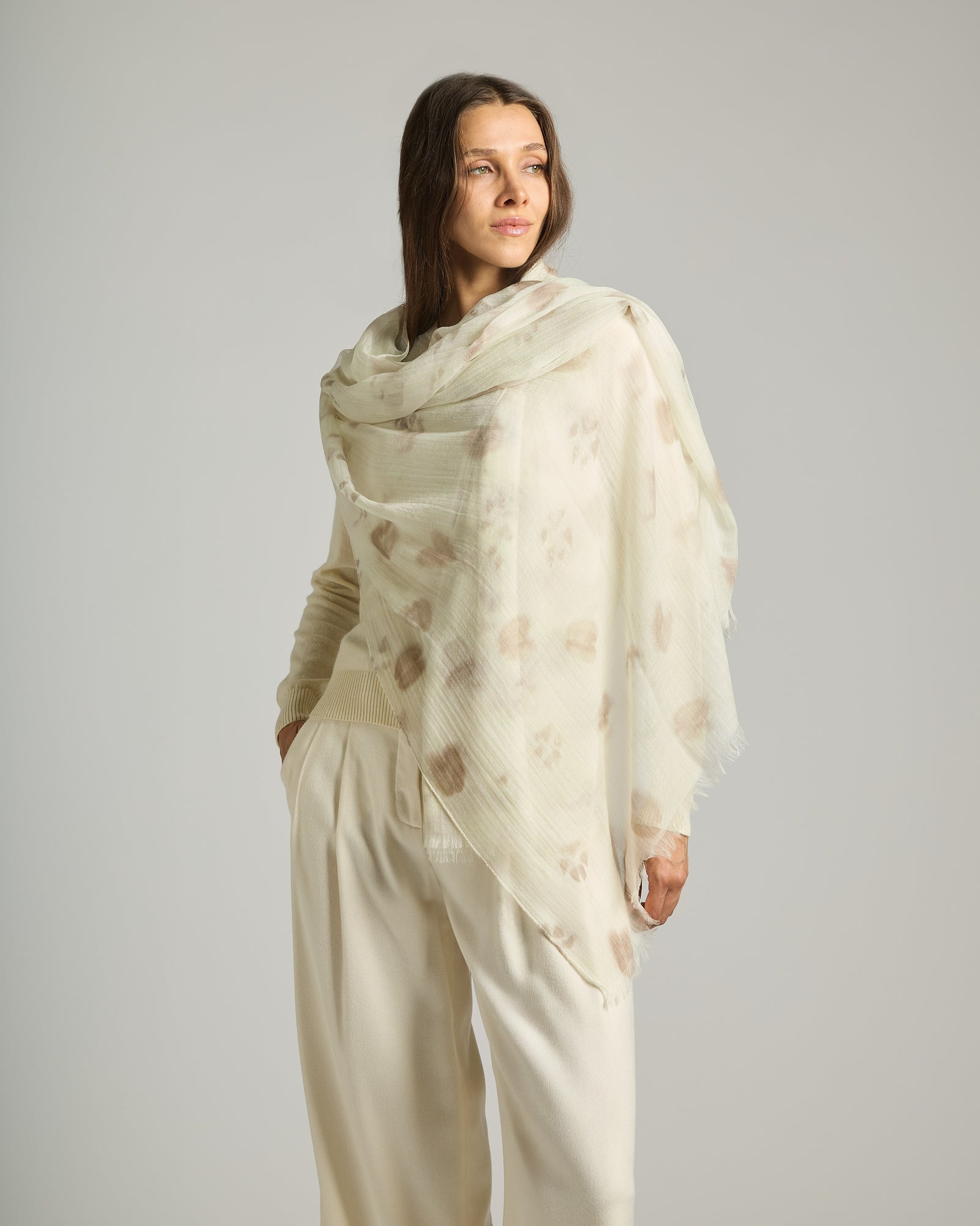 Orme Print Cashmere and Silk Stole