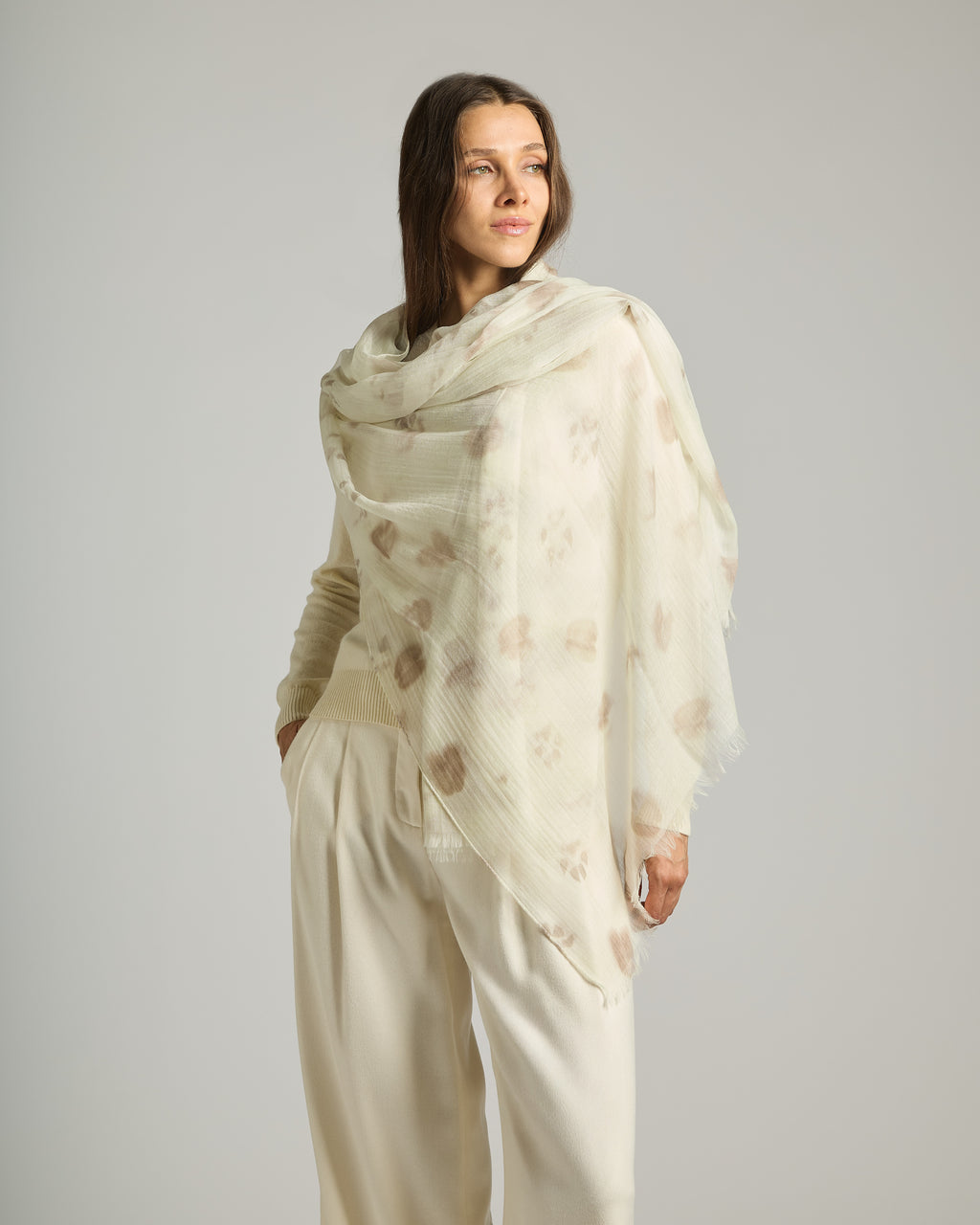 Orme Print Cashmere and Silk Stole