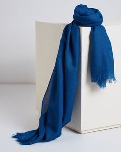 Light blue cashmere-silk stole