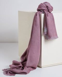 Purple cashmere-silk stole